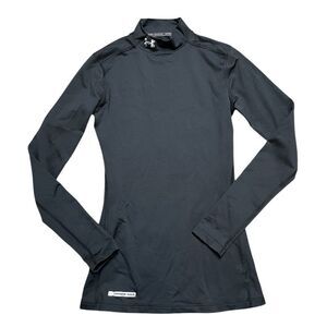 UNDER ARMOUR COLDGEAR Mock Neck Shirt Black Size Small Womens